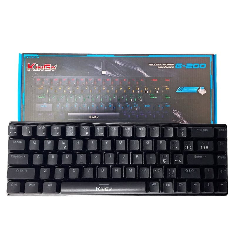 Teclado Mecânico Gamer RGB KINGO OU LEHMOX OU REDRAGON 60% ESCOLHA SEU SWITCH