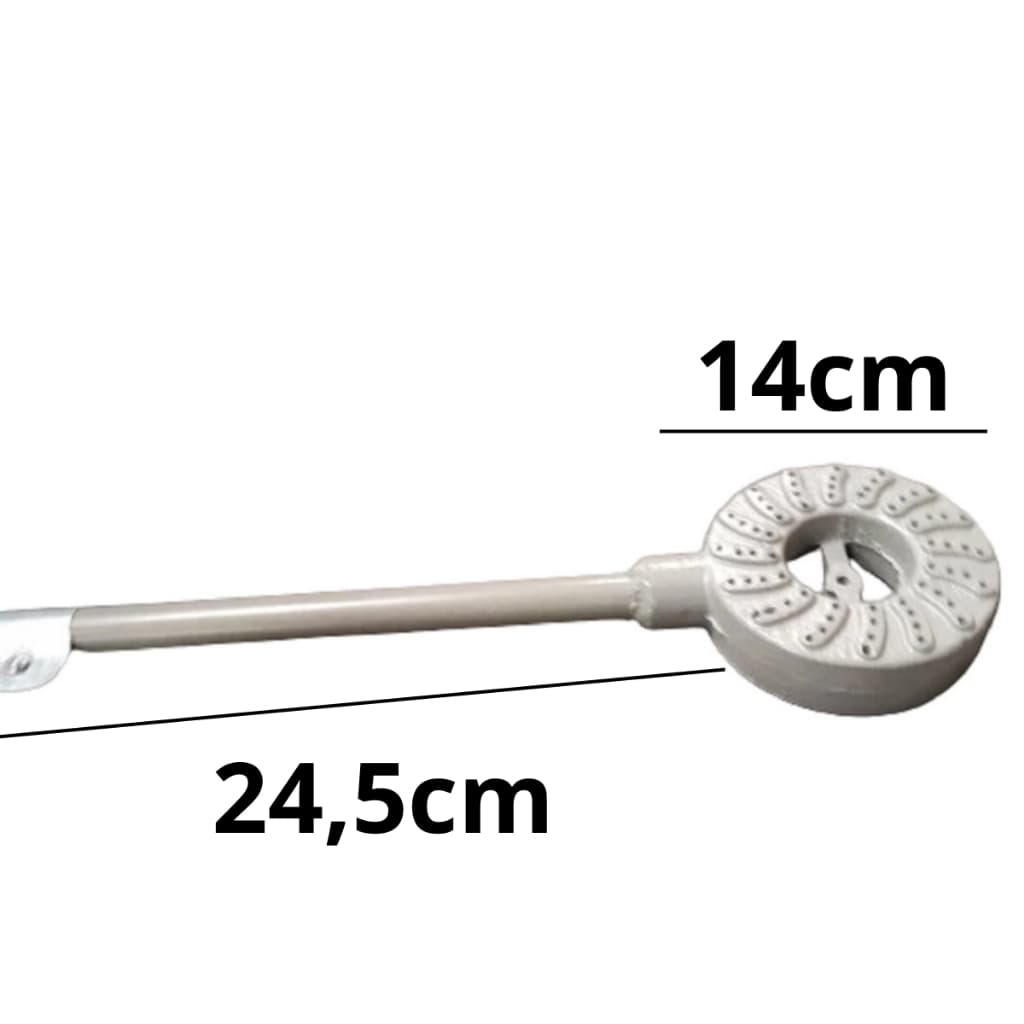 Queimador Alta Pressão Ferro Fundido 14 Cm Completo