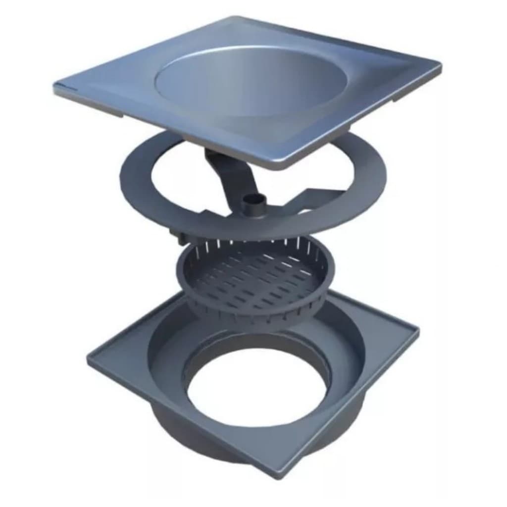 Ralo Touch Automático Elleve Linea R Inox 15x15cm Mod. 9570