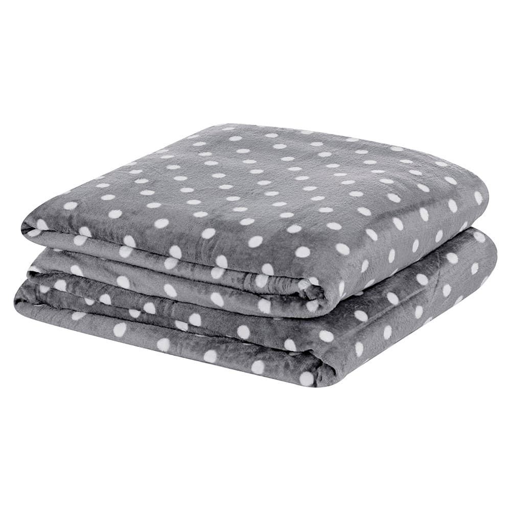 Manta Cobertor Flannel Queen Grande Petit Poá Antialérgica Macia E Quente