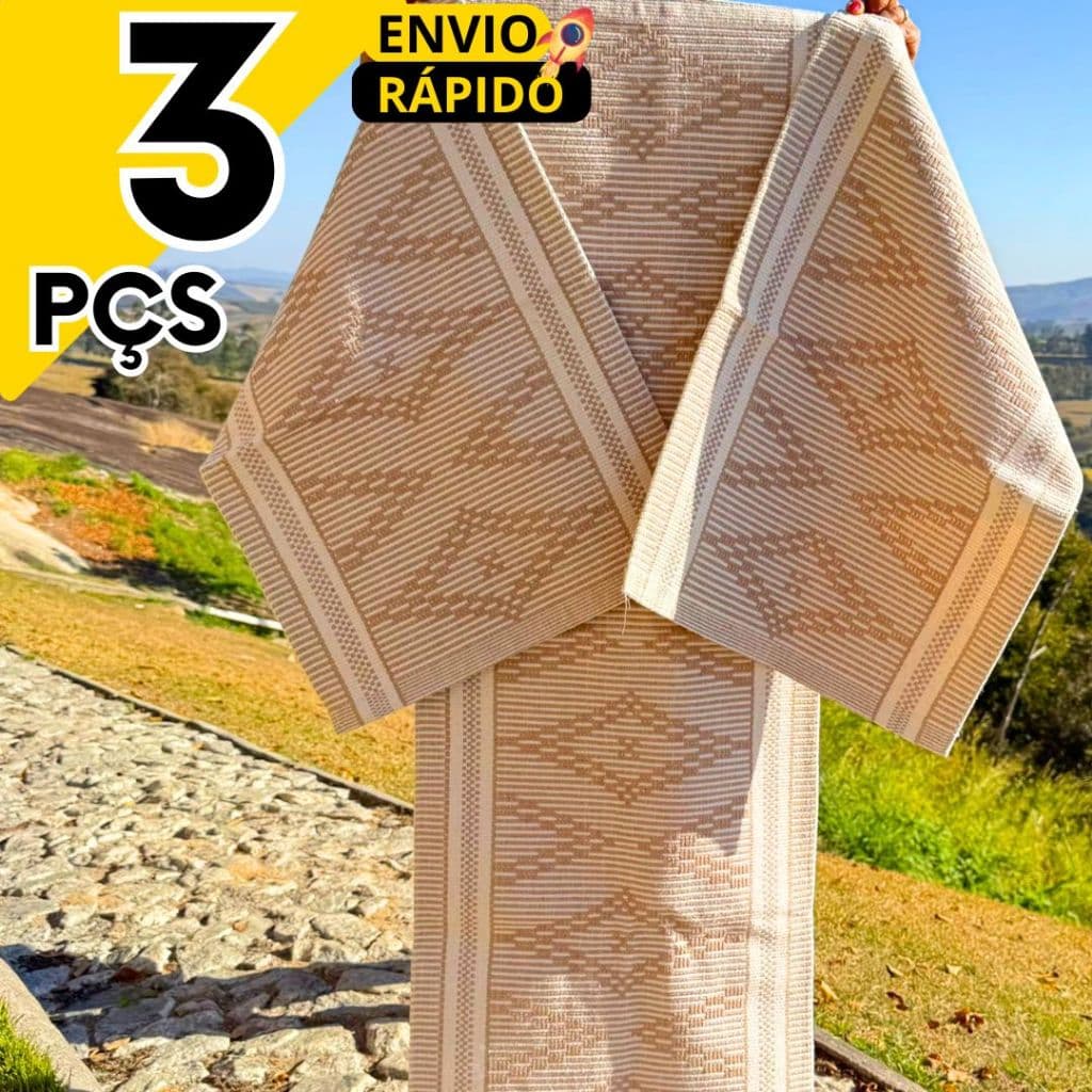 Kit 3 Peças Jogo de Passadeira Premium Artesanal | Ideal para Decorar e Proteger - Cozinha e Quartos