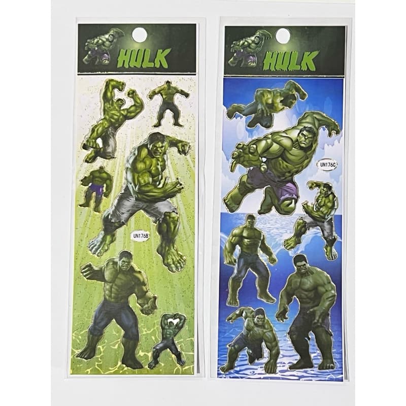 10 Cartelas Adesivo Infantil Hulk lembrancinha
