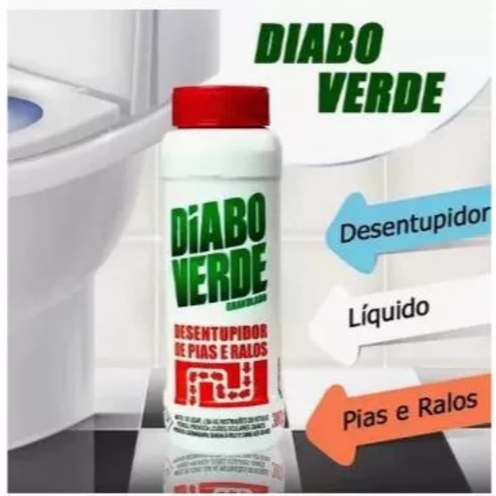 DESENTUPIDOR DE VASO/PIA/RALOS 300G DIABO VERDE