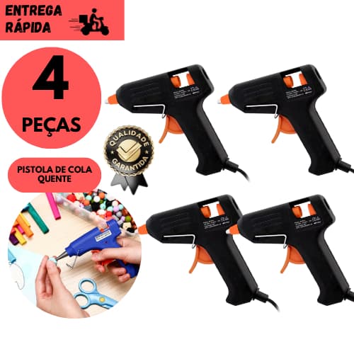 Kits 4 ou 2 Pistolas de Cola Quente Ferramenta Prática para Artesanato e Uso Doméstico