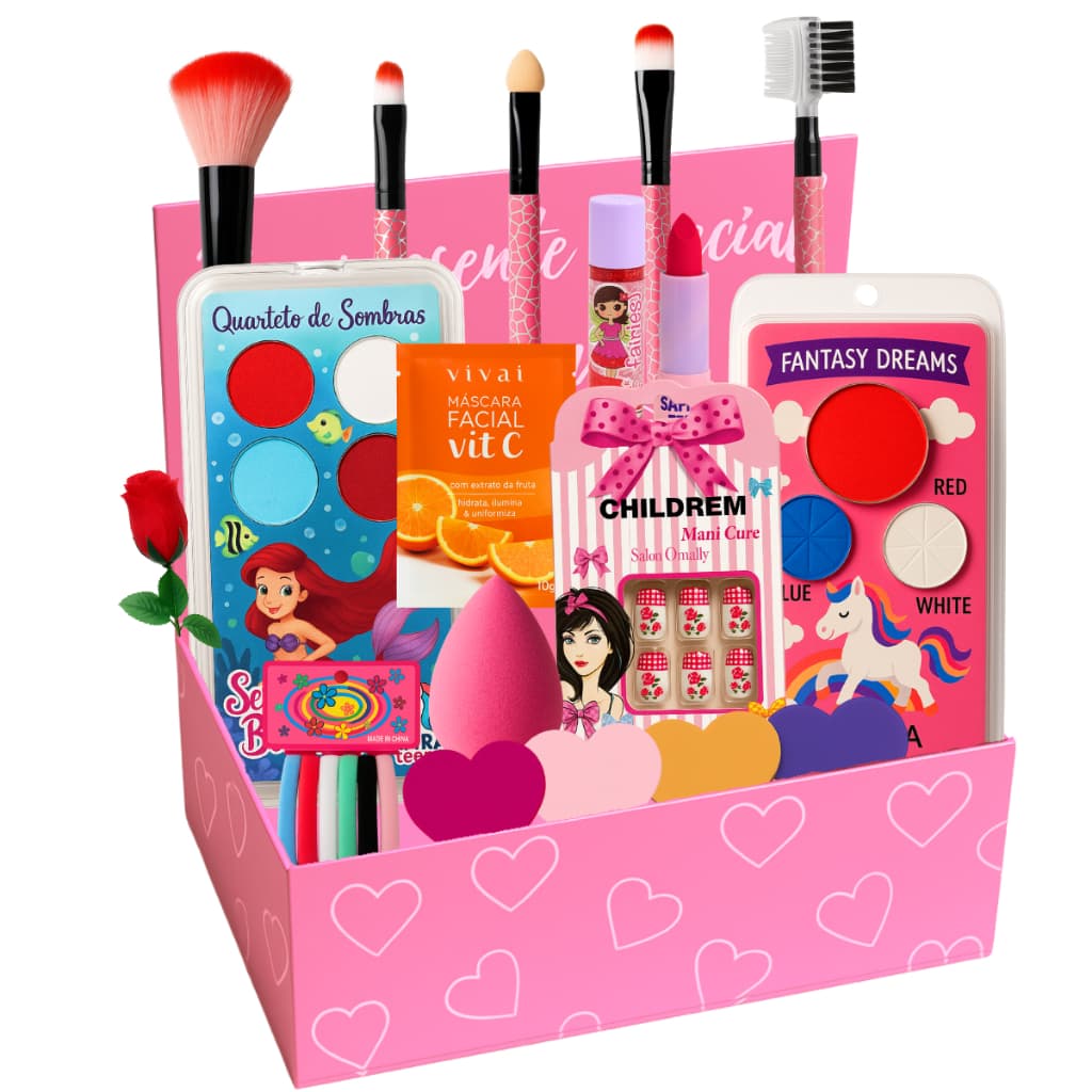 Maquiagem Infantil Kit Conjunto Peças Linda Princesa Lindo Presente
