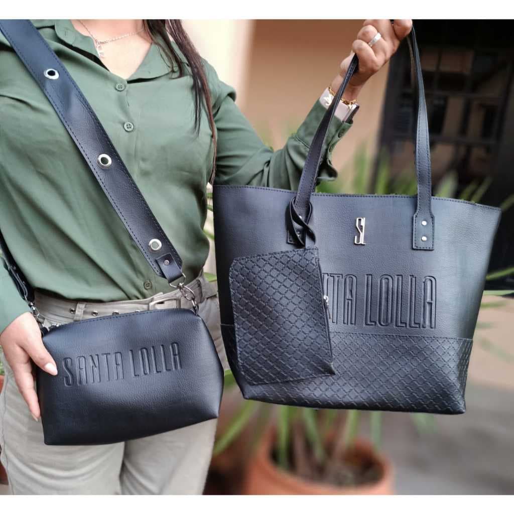Kit 3 em 1- Bolsas saco Femininas - Tote Grande + Bolsa Lateral/Transversal - Elegância e Versatilidade