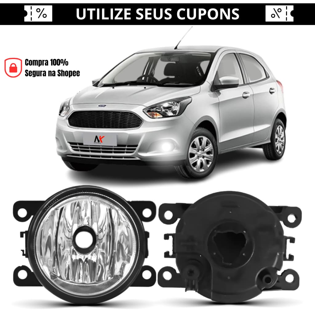 Farol Milha Ford Ka 2014 2015 2016 2017 Farol Auxiliar Farol de Neblina