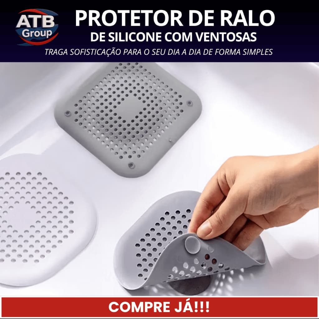 Protetor de Ralo de Pia Banheiro de Silicone, Tampa Protetor Pia Banheiro de Silicone