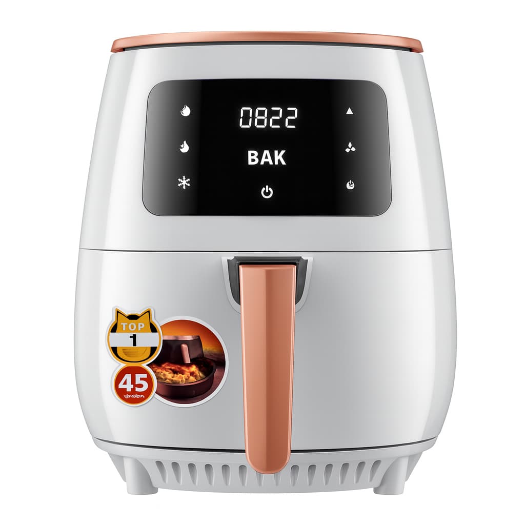 Air Fryer 4,5l Touch Screen Sem Óleo Saudável E Crocante Bak