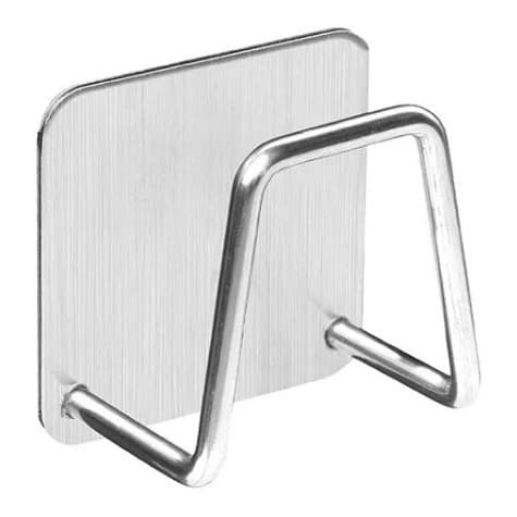 Kit 2/4 Aço Inoxidável Gancho Adesivo Multifuncional Suporte Porta Esponja Para Bucha De Pia Parede