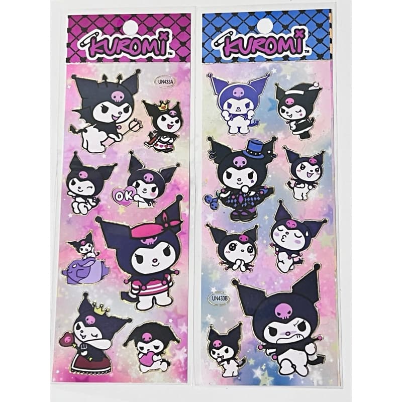 10 Cartelas Adesivo Infantil Kuromi lembrancinha