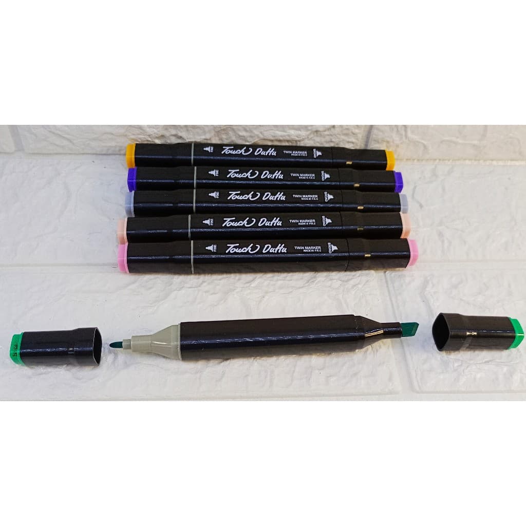 Kit 6 Canetas Touch Ponta Dupla - Caneta Marcadora Caneta Touch - Cores Aleatórias