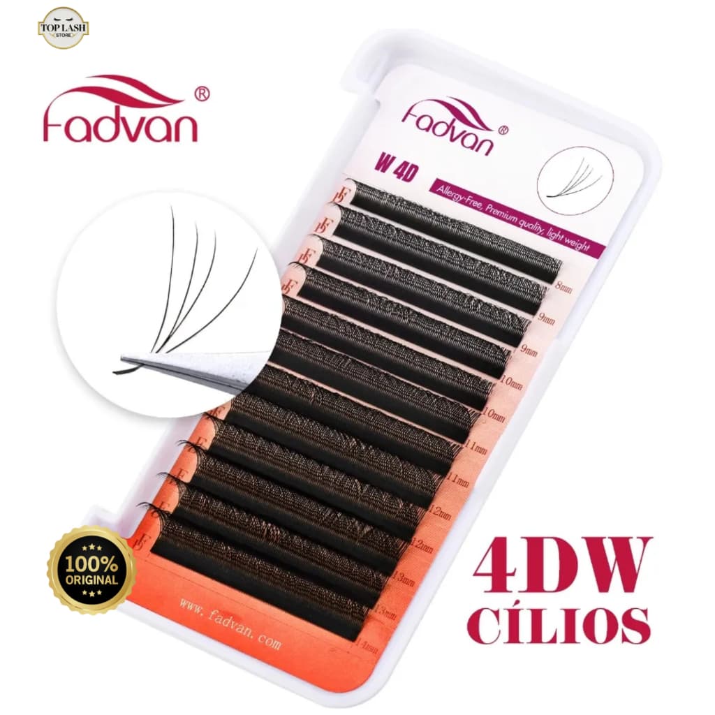 Fadvan 4D Volume Egípcio Original | Curvatura D | Alongamento e extensão de Cílios