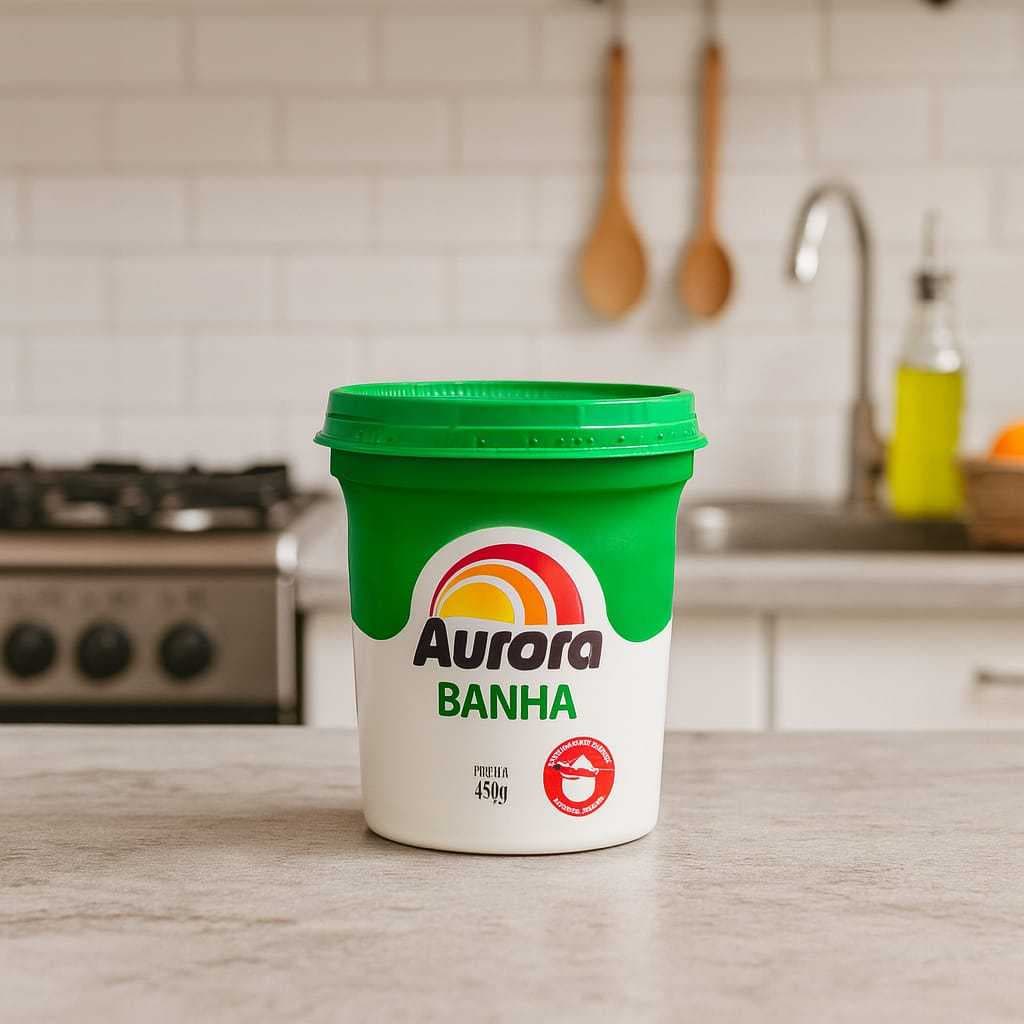 Pote Banha Suina gordura de Porco Aurora 450g Validade Longa