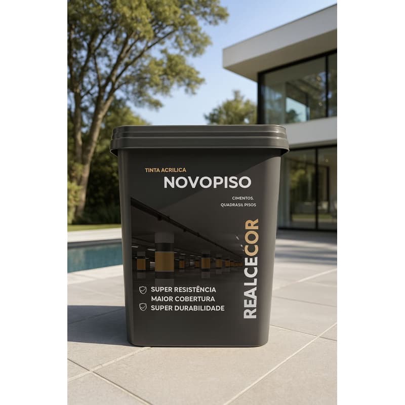 Tinta Acrílica Novopiso RealceCor 18L – Alta Resistência e Durabilidade para Pisos e Cimentos