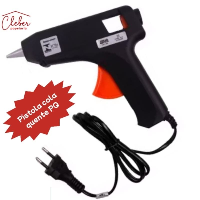 PISTOLA DE COLA QUENTE Pequena  LEOARTE. C/ 02 BASTOES DE COLA leoarte