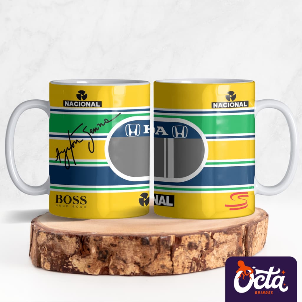 Caneca Xícara Personalizada Ayrton Senna - OFERTA RELÂMPAGO
