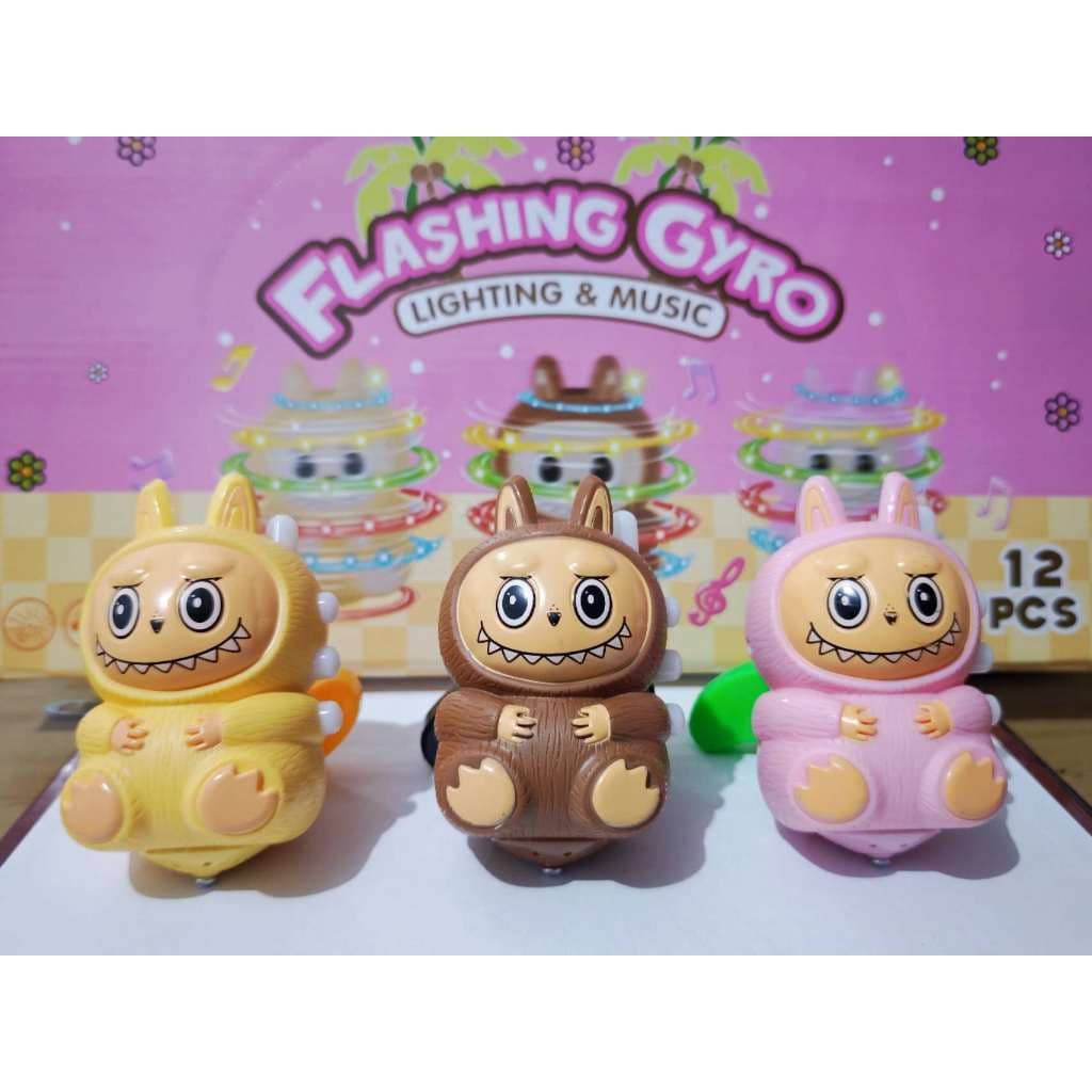 Pião Musical Luminoso com Lançador Automático com Laser de Luz e Som Brinquedo Infantil para Meninos e Meninas