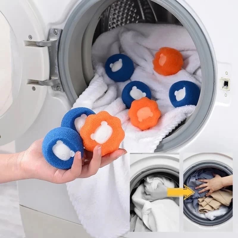 kit8/16 Magic Laundry Ball Kit Removedor De Pêlos Máquina De Lavar Bolas De Limpeza Acessórios Para Cães De Gato