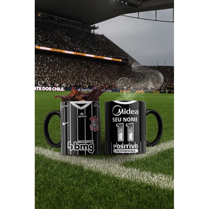 Caneca Time de Futebol Corinthians 325ml Personalizável