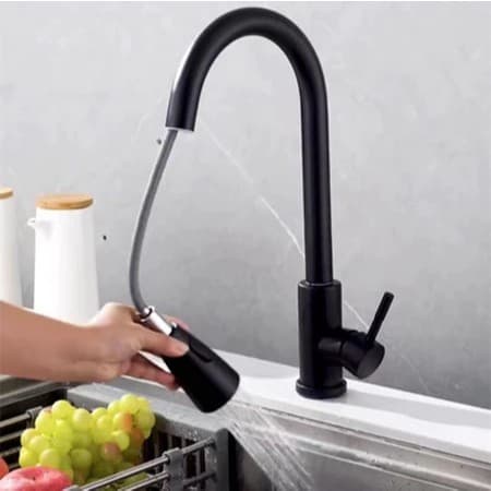 Torneira Gourmet FlexíVel Cozinha Parede Torneira Gourmet De Parede AçO Bancada Monocomando Com Spray FlexíVel