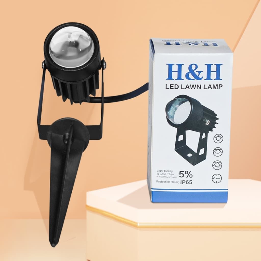 Holofote LED RGB Para Exterior , 5W Prova D'água Com Ângulo De Feixe Estreito Paisagem Jardim De Rua
