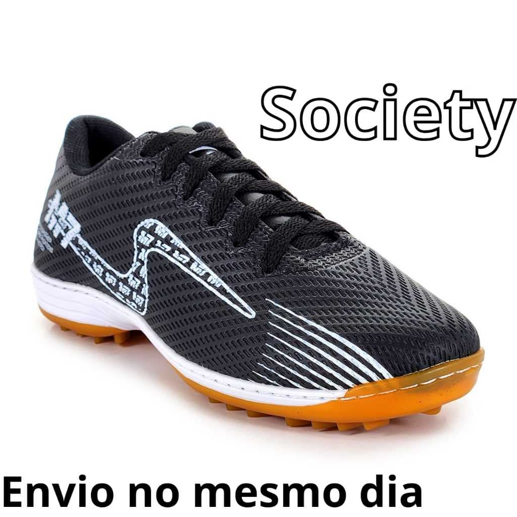 Chuteira Society Original Costurada Não Descola Qualidade Premium Antiderrapante Macia Homem Mulher