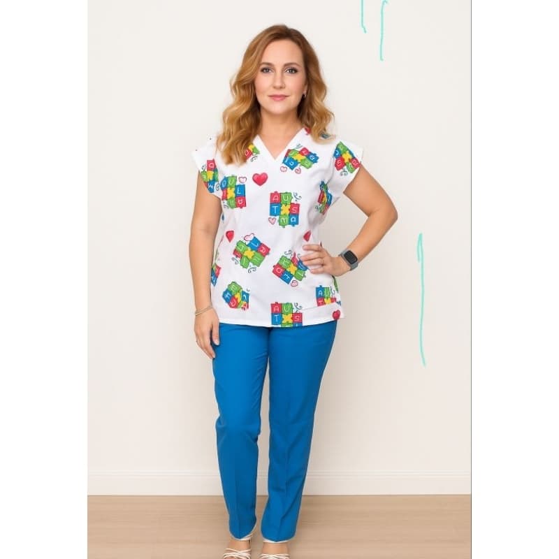Pijama cirúrgico hospitalar Autismo scrub bata ou conjunto