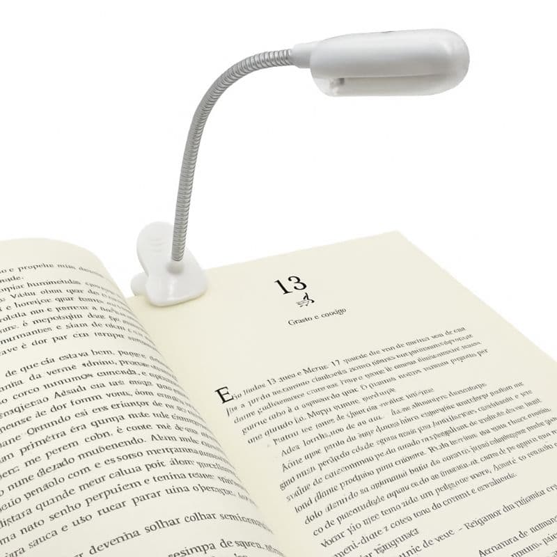 Mini Luminária Led Articulada Com Clip Ajustável Luz Noturna Lâmpada De Estudo Leitura