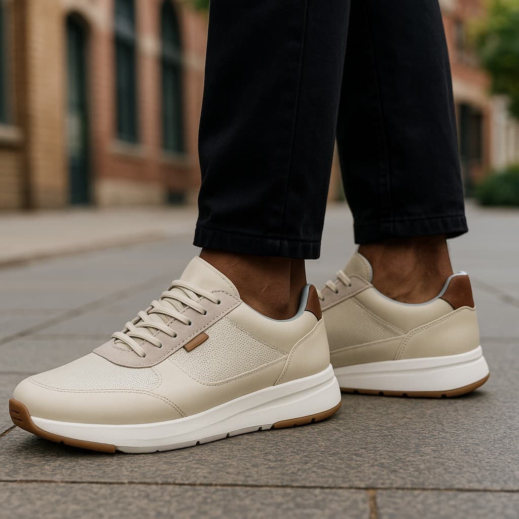 Tênis Masculino Casual Confortável Solado Alto Moderno