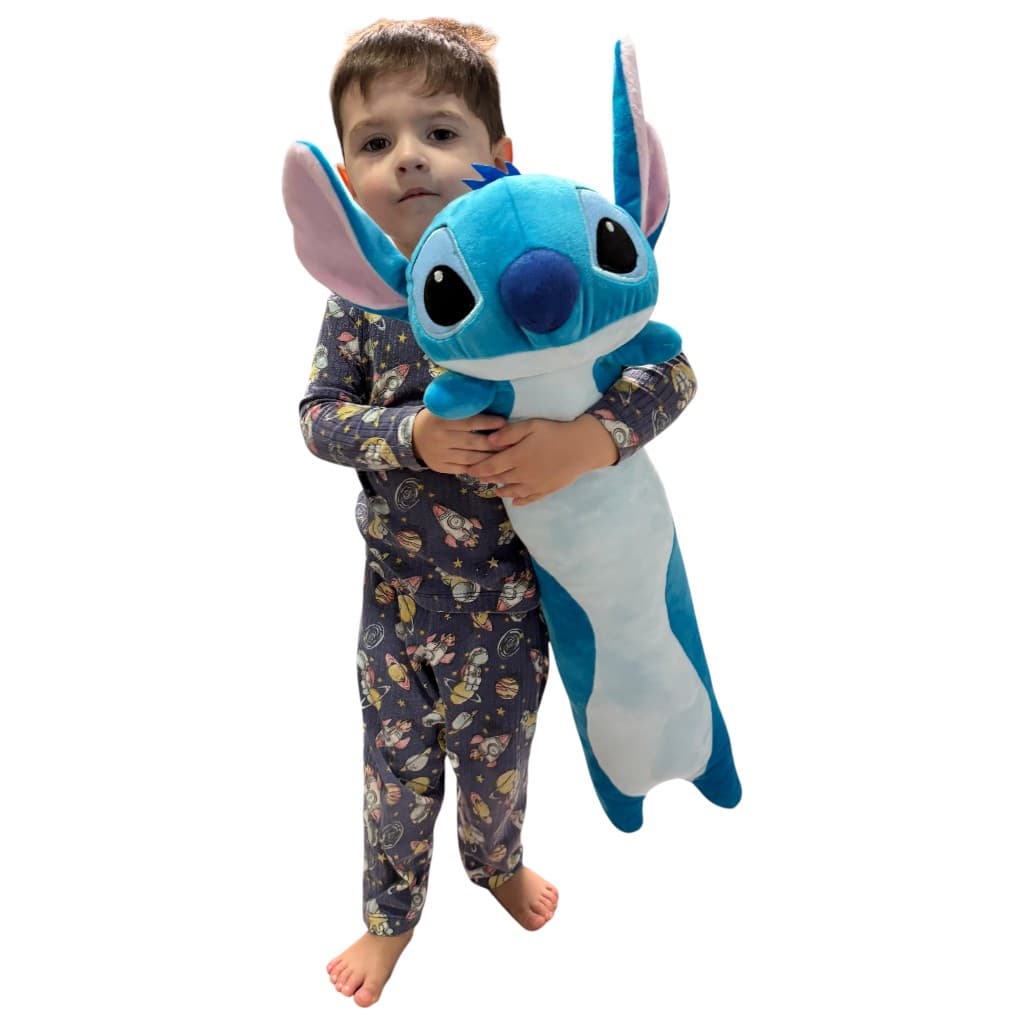 Travesseiro Xuxão Stitch Lilo De Corpo 66cm Macio Criança Hipoalergênico