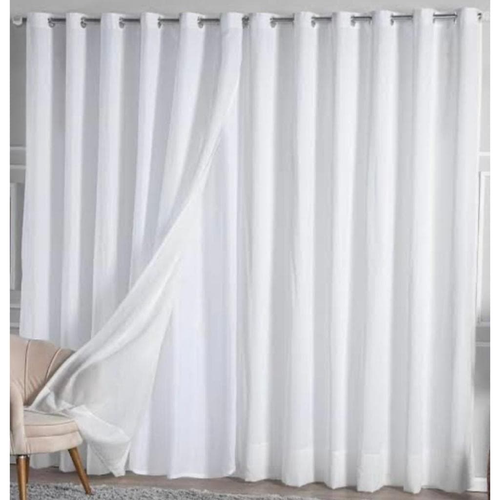 Cortina 6m Linho Premium + Forro Cortina Alto Padrão Escritório e Sala ou Quarto Para Decoração