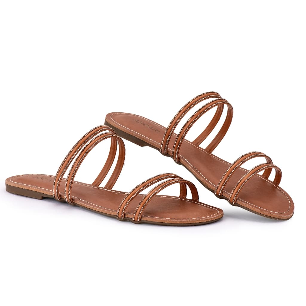Sandalia rasteira feminina basico com tira de brilho confortável leve macia tendência verão direto da fabrica
