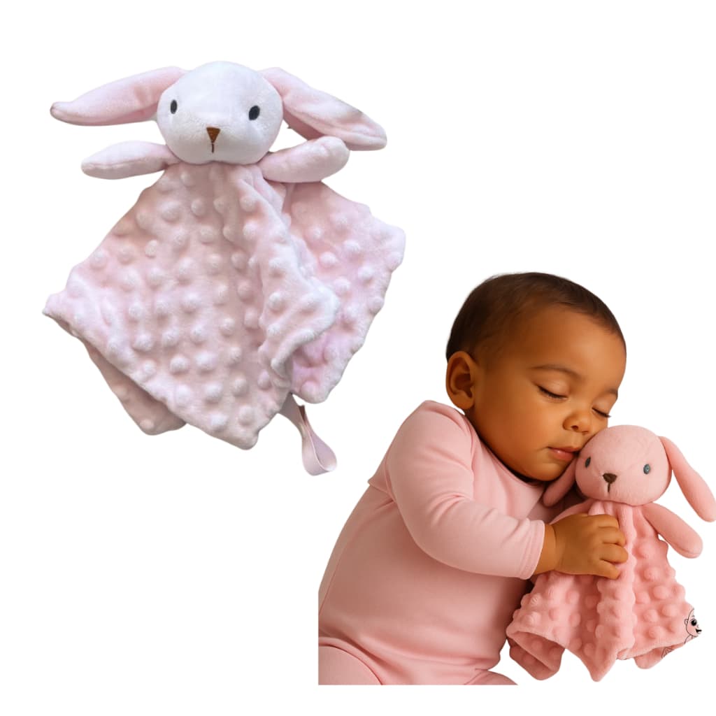 Naninha para Bebê Macia Com Prendedor de Chupeta Pipoquinha Primeira Naninha- Laço Bebê