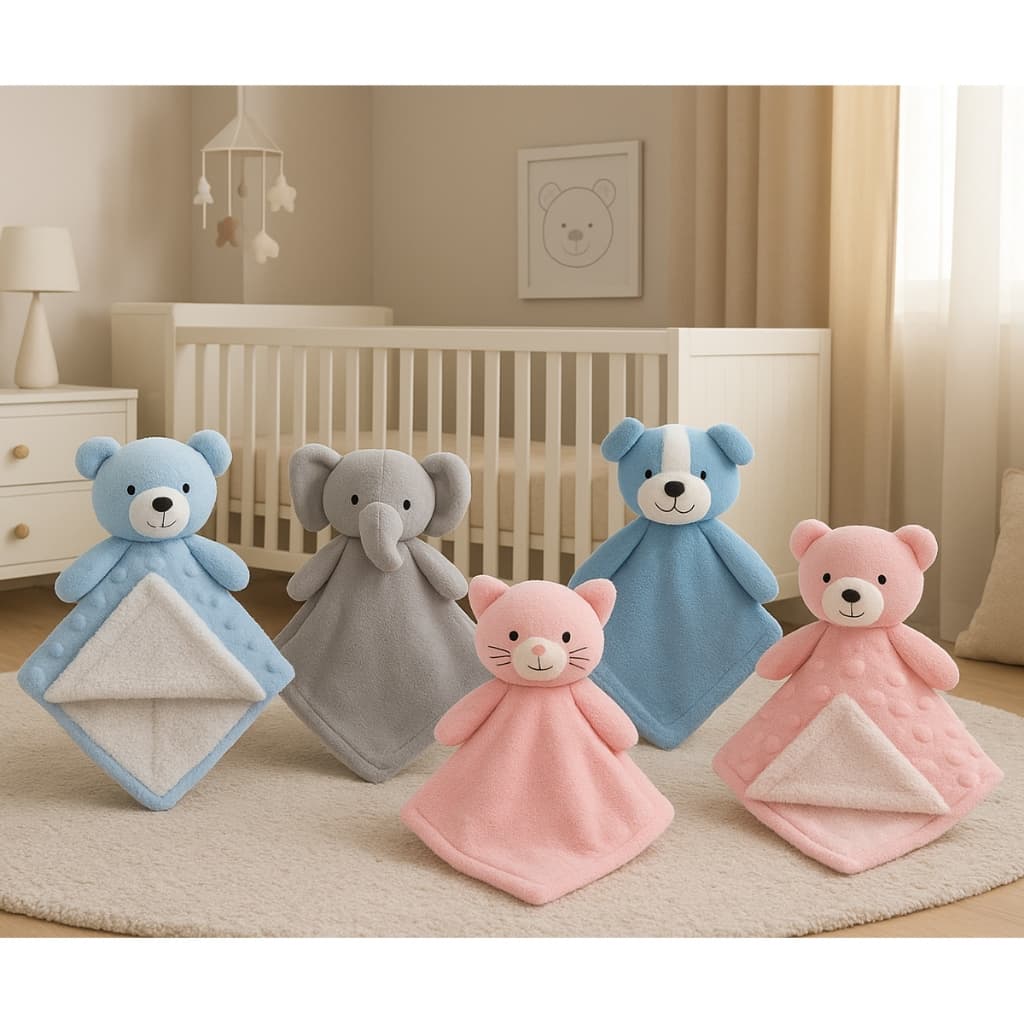 Naninha Paninho Para Bebê Dormir Hipoalergênica Microfibra Pelúcia Macia 35x35cm Camesa Enxoval