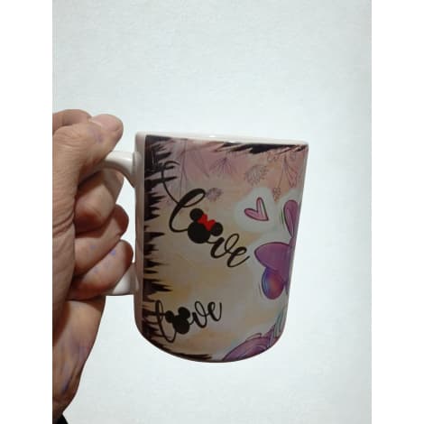 Caneca Mickey e Minnie Love 325ml Porcelana Premium – Personalizada Presente Casal