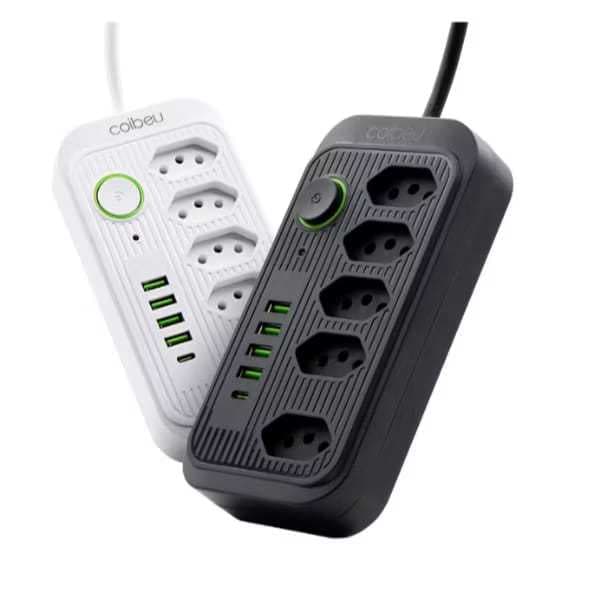 Filtro de Linha 5 Saídas + 5 USB e 1 Tipo-C Universal Bivolt 110V/230V Cabo 1,8m WKC-541 COIBEU