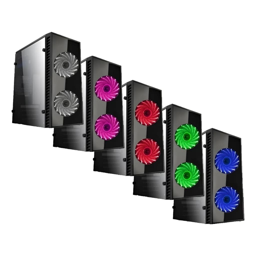 Gabinete Micro Atx Gamer Xway Acrilico 01146 Com Fonte 230w 2 Fan Cooler Led
