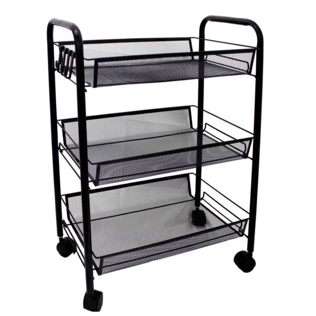Carrinho Multiuso c/ Rodinhas Organizador 3 andares Fruteira Utensílios Envio Agora!