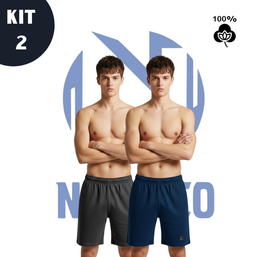 Samba Canção PREMIUM KIT C/ DOIS Shorts Masculino Pijamas para Dormir Confortável Alta Qualidade