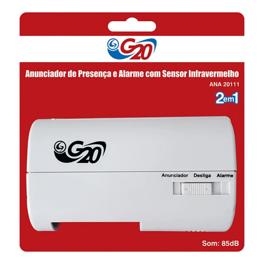 Anunciador De Presença E Alarme Com Sensor Infravermelho G20