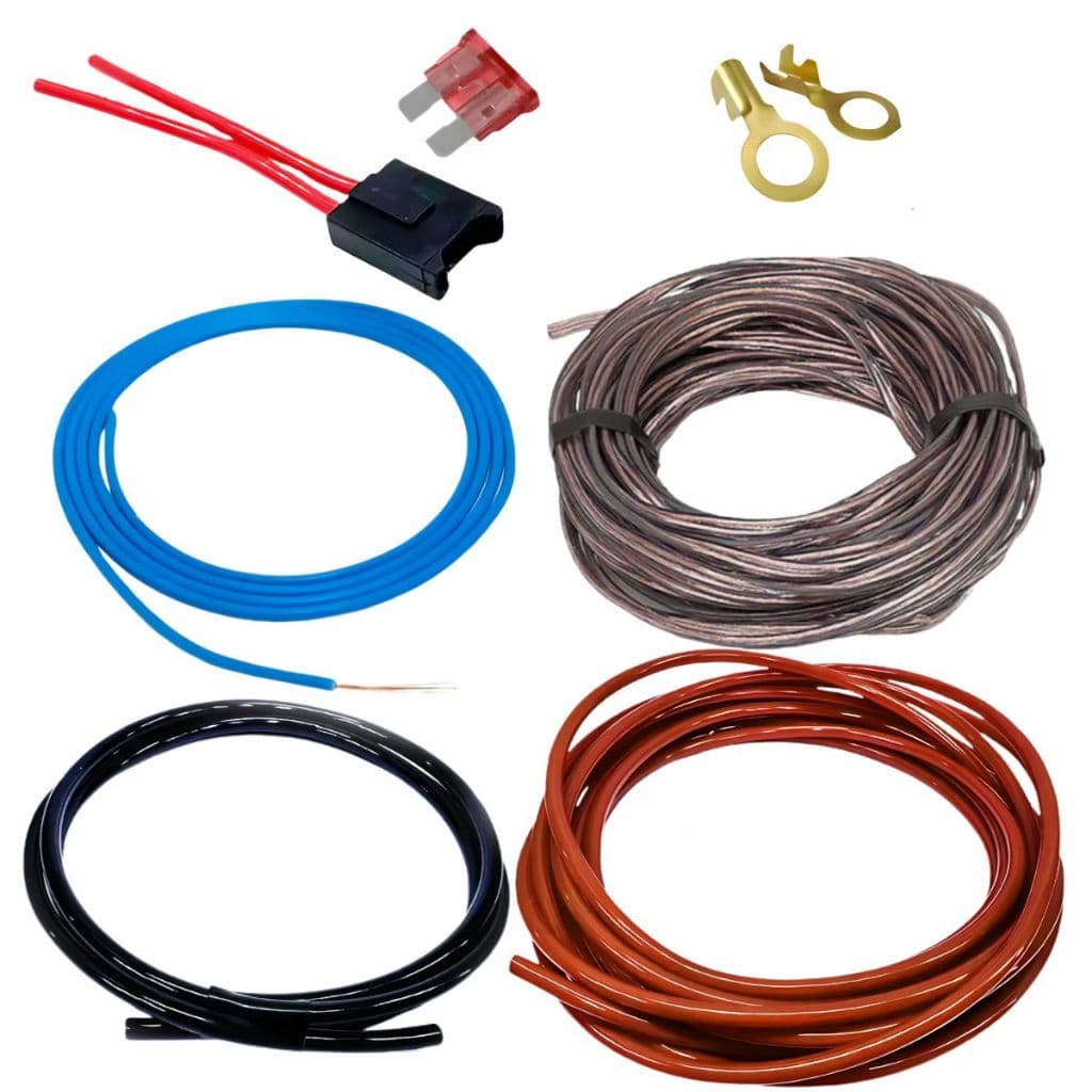 Kit Fiação Instalação Som Amplificador Módulos Até 800W RMS Com Cabo Paralelo 2x2,50mm Som Automotivo