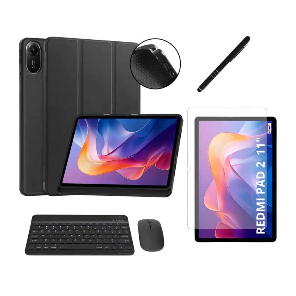 Kit Completo Capa + Teclado + Película + Caneta Para Xiaomi Redmi Pad 2