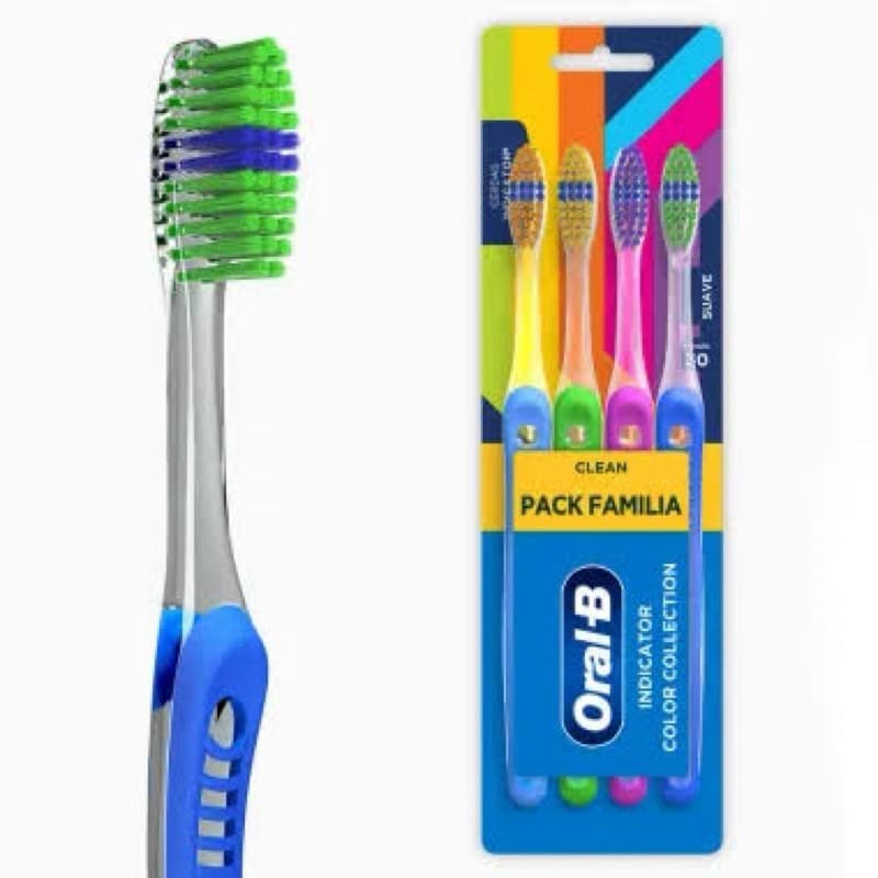 Escova Dental Oral-B Indicator Color Collection TAMANHO 30 - 4 Unidades