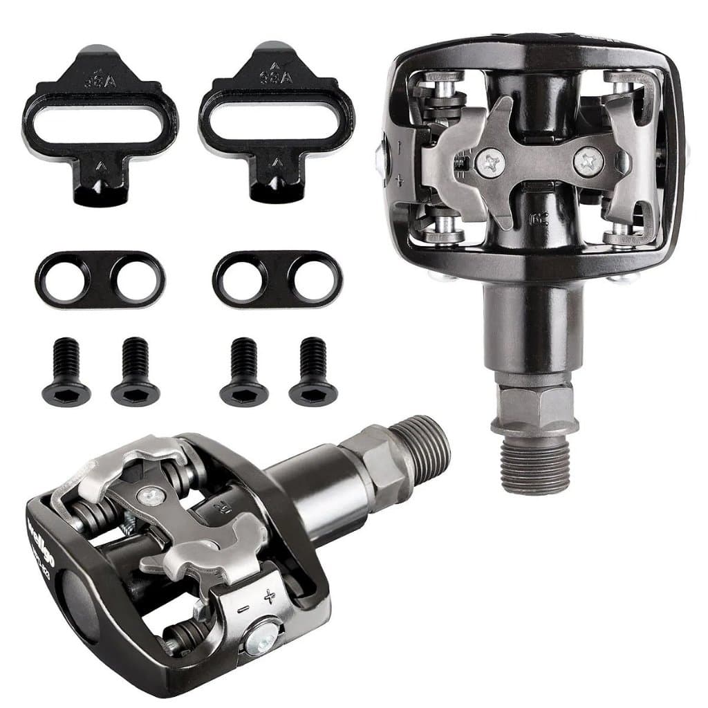 Pedal de bicicleta clip para sapatilha mtb bike wellgo 823 com taquinhos promoção
