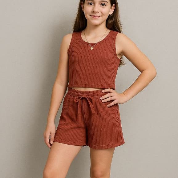 CONJUNTO REGATA E SHORT BASICO INFANTIL
