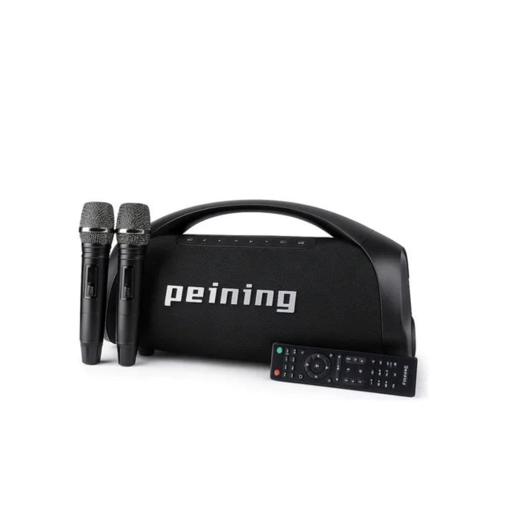 Caixa De Som Boombox Peining 400w 2-mic-bt 5.3(projéto X73) Preto