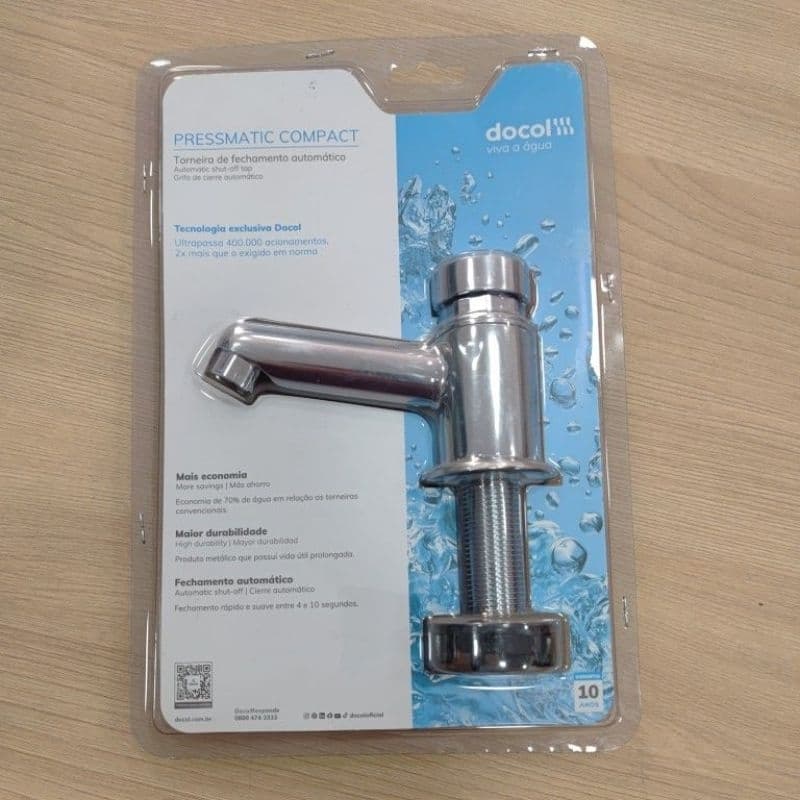 TORNERNEIRA LAVATORIO TEMPORIZADA PRESSMATIC COMPACT DUCOL
