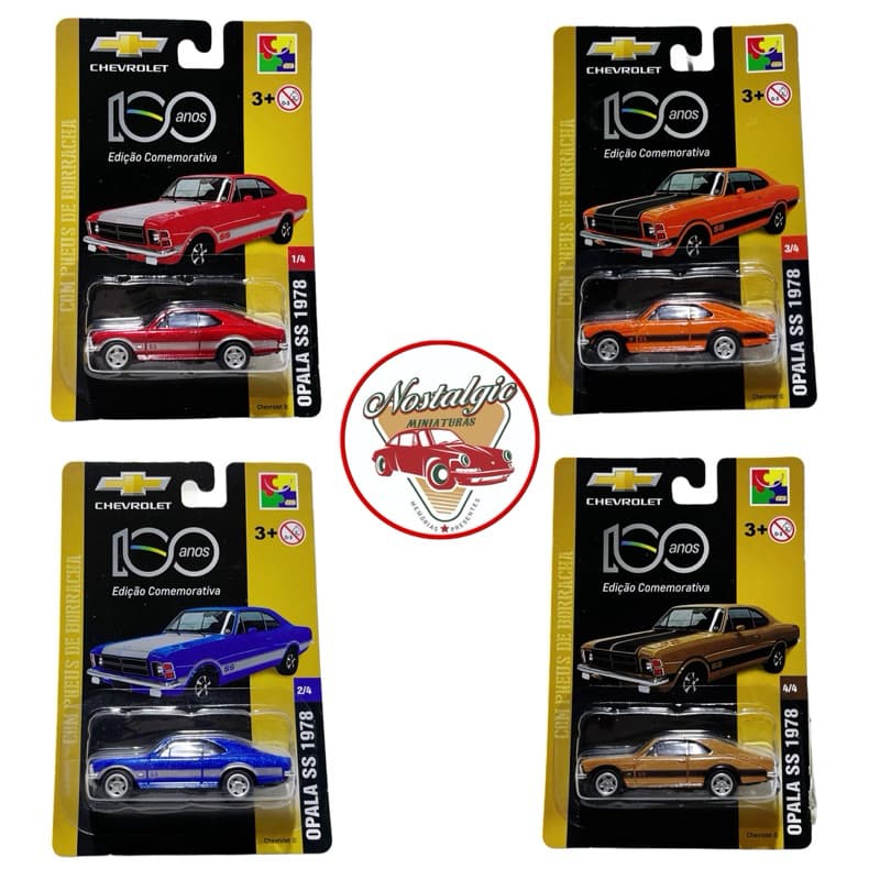 Miniatura 1:64 Chevrolet Opala SS 1978 Ed. Especial 100 anos