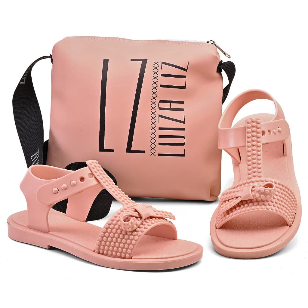 SANDALIA FEMININA INFANTIL LACINHO COM BOLSA